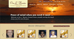 Desktop Screenshot of oralwoosterfuneralhome.com